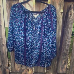 EASTER SALE! Feminine & Floral Sheer Blouse